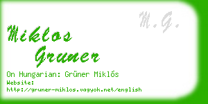 miklos gruner business card